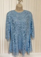 Beautiful beautiful blue lace tunic, lined, sellei gabi model in new condition, size 40.