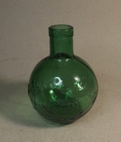 Antik Zwack unicumos üveg 11,5 cm világos zöld szín