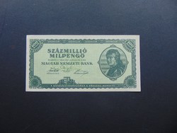 100 millió milpengő 1946  Szép ropogós bankjegy