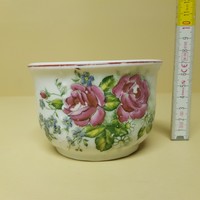 "Oblatt. J. H.M. Vásárhely" dupla rózsás porcelán komacsésze (585)