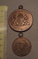 2 db "Budapest Székesfőváros Versenydíja" Bronz érem (30 és 41mm) Sződy Szilárd 