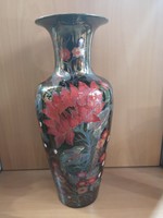 Különleges Zsolnay eozin kéttüzű napraforgós váza, igazi kuriózum, hibátlan, sosem használt