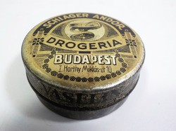 Schilager Andor Drogéria Budapest  pléh doboz 