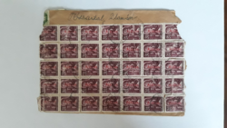 Infláció korából egy boríték tele bélyeggel Rábatamásiból /Győr-Sopron megye/ Budapestre.1942.-ből.