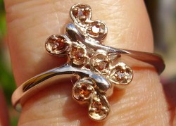 925 ezüst gyűrű vörös gyémánt 19,3/60,6 mm