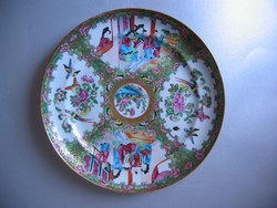 Antik famille rose porcelán (19.század) - 25 cm!