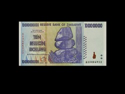 UNC - 10 MILLIÁRD DOLLÁR - ZIMBABWE - 2008