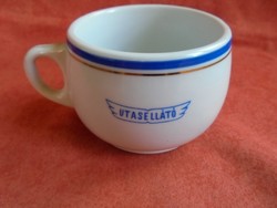 Zsolnay porcelán "Utasellátós" csésze 