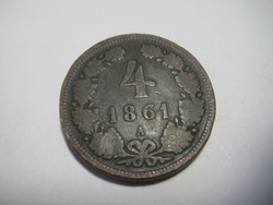 Four pennies from 1861 in beautiful condition /