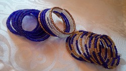 Royal blue-gold bracelet package, 3 pieces at a good price