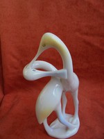 Art deco hollóházi porcelán gém szerelmes pár figura