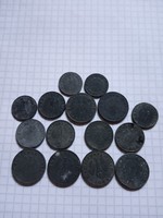 Horogkeresztes érme 15 darab Pfennig 1940-1944  !!