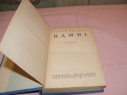 ​Felix Salten: Bambi  könyv a múlt század első feléből