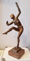 Táncoló akt, bronz kisplasztika