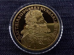 Magyar aranyóriások - II. Mátyás 6 aranydukát, koronázási érem, 1608, utánveret