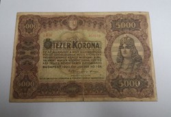 Ritka 5000 korona 1920.