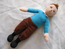 Tintin ty textil figura. bábu, baba