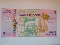 Cook-szigetek  3 dollár 1992 UNC