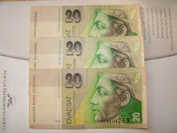 3x20 korona Szlovákia