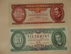 10 Ft + 100 forint 1947 2 pcs !!!!!
