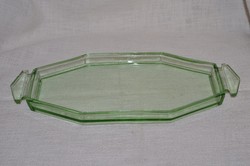 Zöld üveg tálca  ( DBZ 0045 )