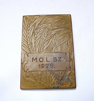 M.O.L.Sz. 1929 Plaque.