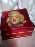 Retro, pléh doboz, Marilyn arcképével!