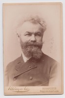 Munkácsy Mihály (1844-1900)  fényképe, Ellinger Ede fényképész műterméből cca.1880