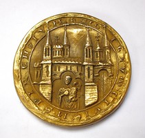 Seal of the City of Spayer 1293, Gold-plated Lead Plaquette.