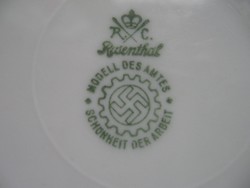 DAF, náci, II. Világháborús tányér Rosenthal
