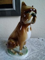 Zsolnay  porcelán boxer kutyája!