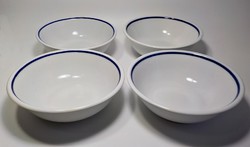 4 darab kék szegélyes régi Zsolnay porcelán gulyás tál 