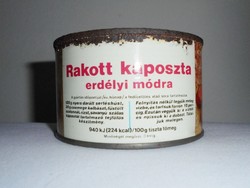 Retro GLOBUS konzerv doboz konzervdoboz - Rakott káposzta - Budapesti Konzervgyár - 1980-as évekből