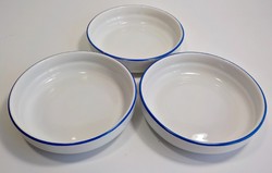 3 darab kék szegélyes régi Alföldi  salátás tányér 