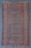 0V252 Antik barna elefánttalpas afgán szőnyeg