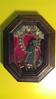 Antik régi szent ereklye viasz Madonna kisdeddel