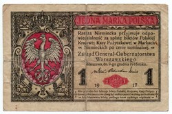 Lengyelország 1 lengyel Márka, 1917, ritka