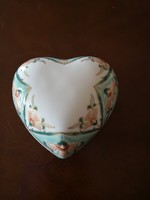 Dreamy zsolnay persian pattern turquoise heart bonbonier large, flawless, new