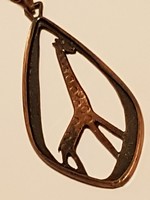 Régi bronzötvözet medál, 7 cm-es.