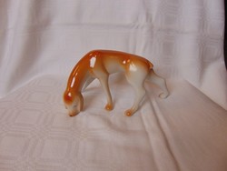  Hollóházi porcelán Art Deco vadász kutya, vizsla
