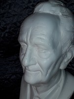 Életnagyságú - művészi Szent-Györgyi Albert - szobor  büszt dupla fa talpon