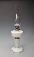 Antique huta glass kerosene lamp. Refurbished, in working order.