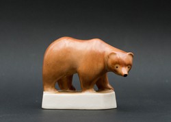 Ballagó medve porcelánfigura - Bodrogkeresztúri maci, mackó