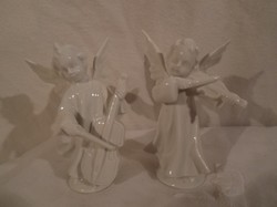 Porcelán Angyalkák  -  régi -  9 x 6 cm - tökéletes hibátlan
