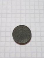 Szép Horogkeresztes érme 5 Pfennig 1940 "A" 