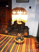 S17-5 Asztali fa  üvegfüzéres lámpa