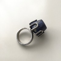 Régi Dán Hans Hansen Szodalit köves ezüst design gyűrű