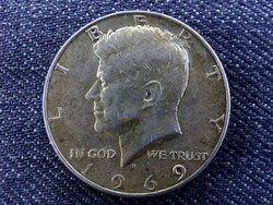Ezüst Kennedy half Dollar 1969 D (id7136)