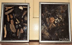 Erika Juhász (1926 - ) 2 pcs Flat Sculptures in Pair Circus and Beautiful Vacation with Original Guarantee!!!