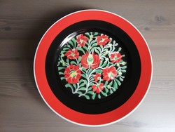 Hollóházi gazdagon díszített porcelán falitányér